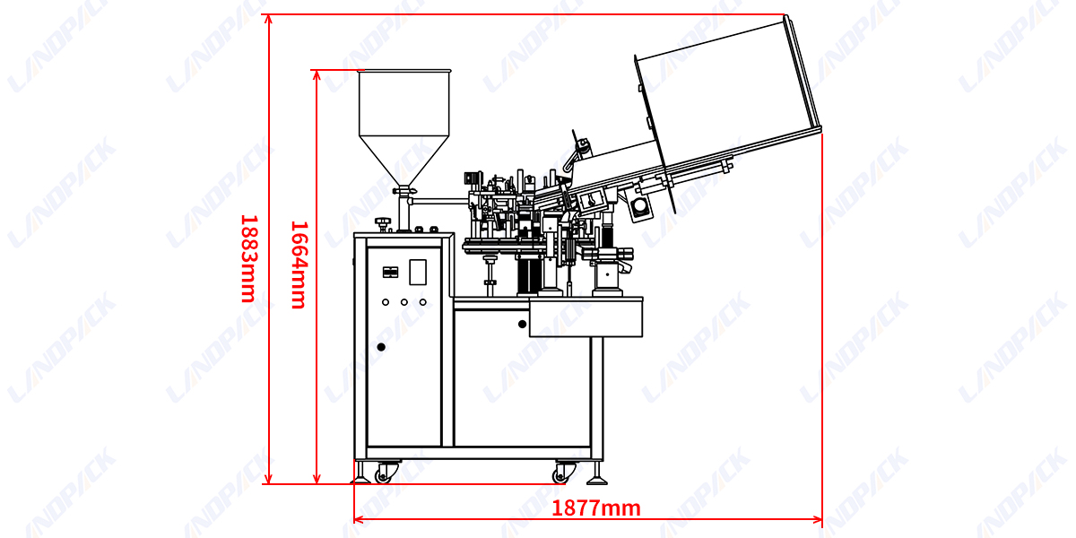 Automatic Aluminium Tube Cosmetic Lotion Filling And Sealing Machine