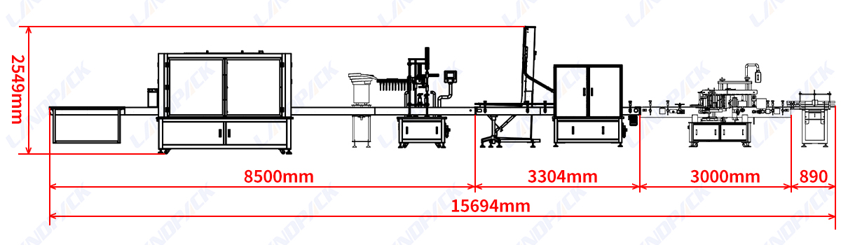 Automatic Liquid Filling Bottling Capping Labeling Machine for Alcohol Vinegar Soy Sauce