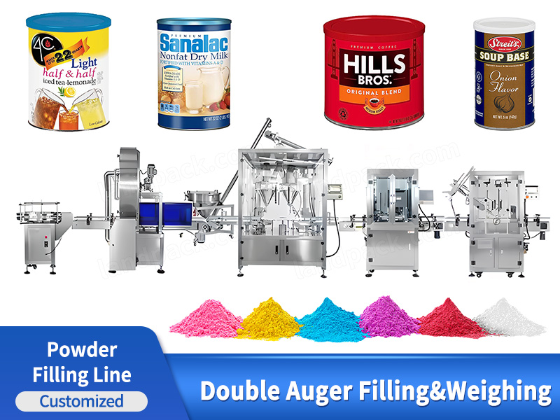 Automatic Milk Powder Can Filling Seaming Line With UV Sterilizer