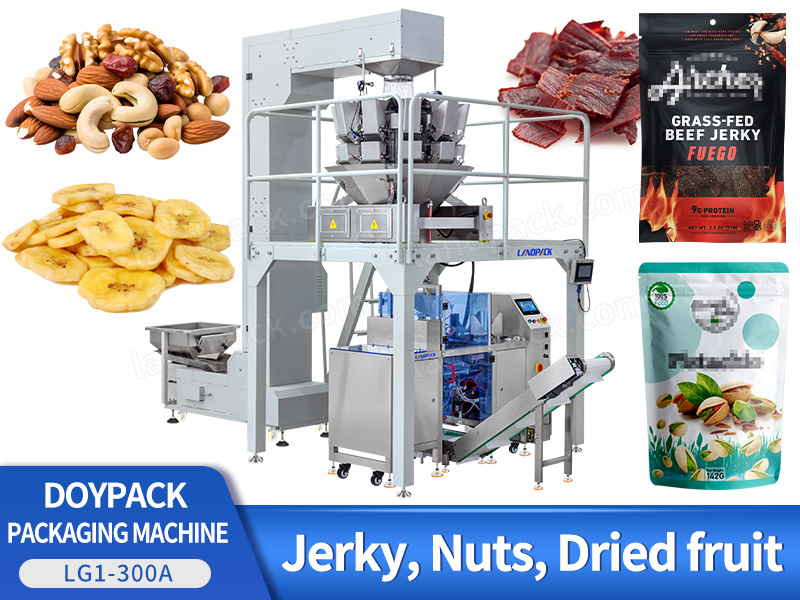 Automatic Premade Bag Beef Jerky Packing Machine With Multihead Weigher