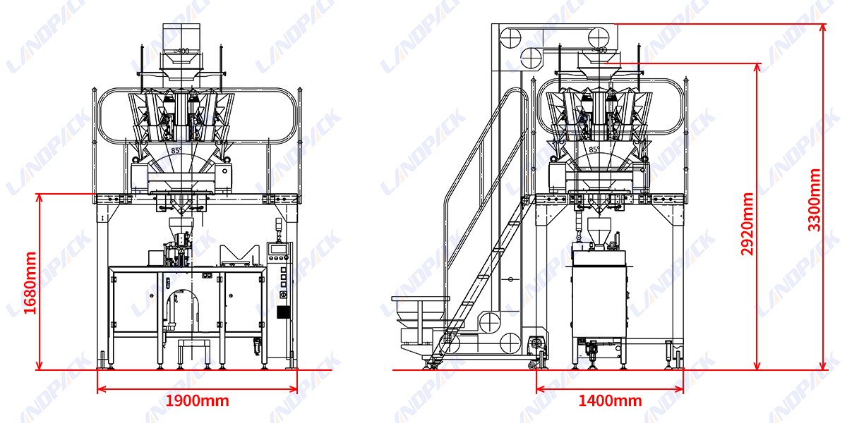 Automatic Premade Bag Beef Jerky Packing Machine With Multihead Weigher