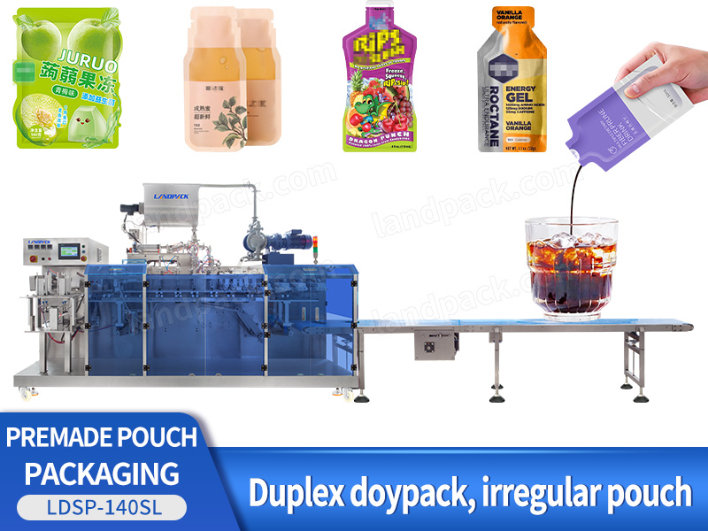 Juice Shape Pouch Doypack Packing Machine | Premede Pouch Horizontal Packing Machine