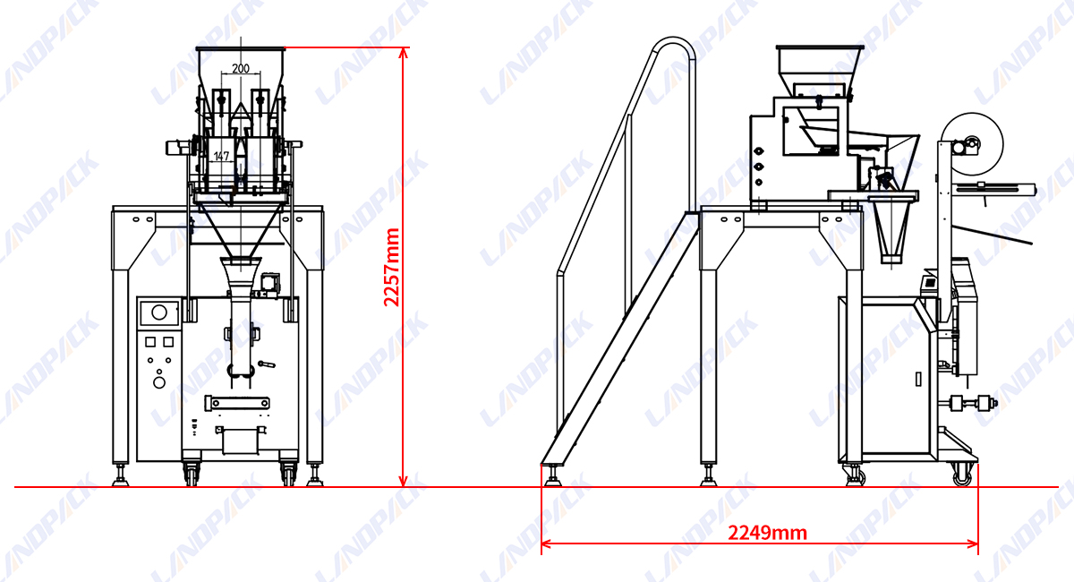 Automatic Nuts Packing Machine Vertical Form Fill Seal Machine