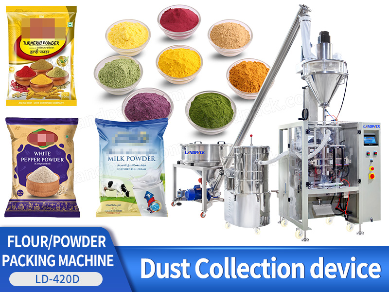 Automatic Flour Packing Machine Vertical Powder Packaging Machine with Industrial Vacuum