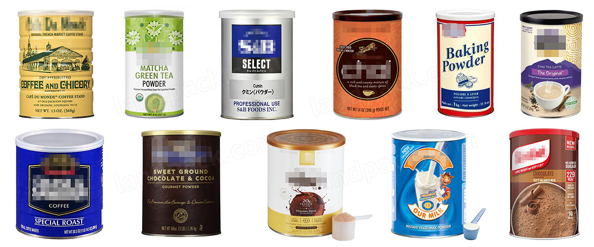 Automatic Powder Tin Can Jar Filling Seaming Labeling Machine Packing System