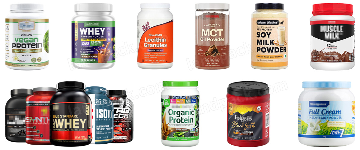 Automatic Protein Powder Single Head Filling Sealing Labeling Capping Line