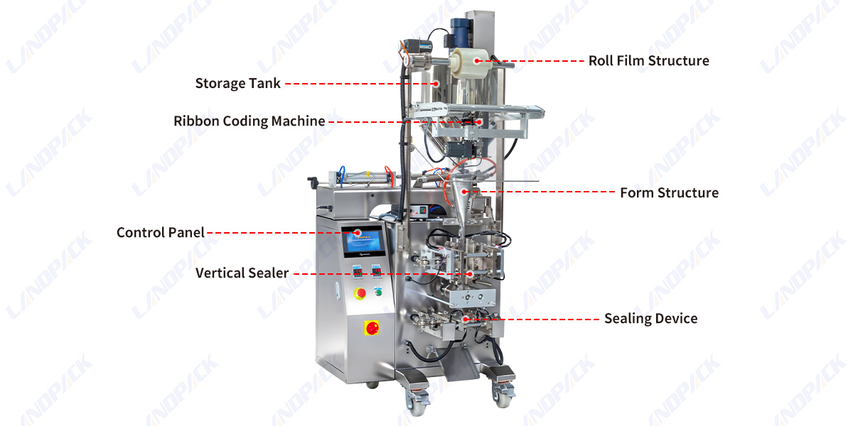 Automatic Ketchup VFFS Four Side Sealing Packing Machine