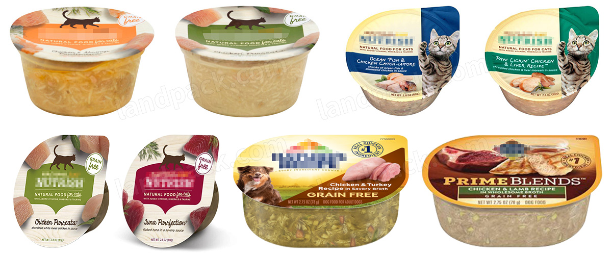 Automatic Pet Food Packaging Machine Rotary Cup Filling Sealing Machine