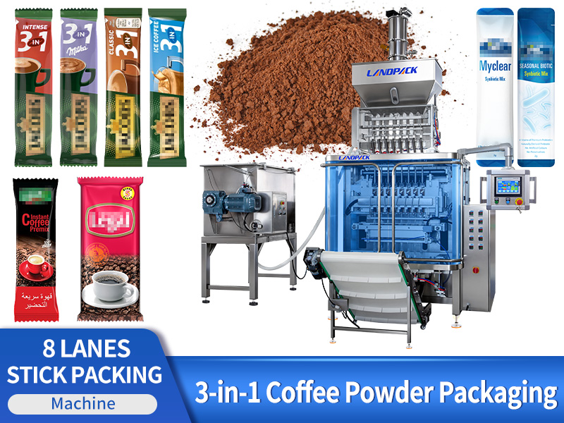 High Speed Coffee Powder Packing Machine 3 In 1 Multi Lane Stick Packing Machine
