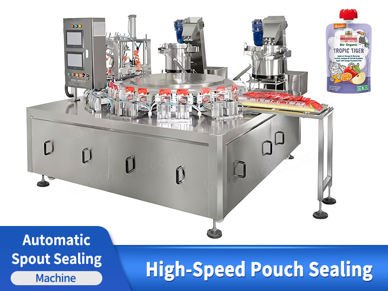 Automatic Spout Inserting Machine | Juice Ketchup Paste Spout Sealing Machine