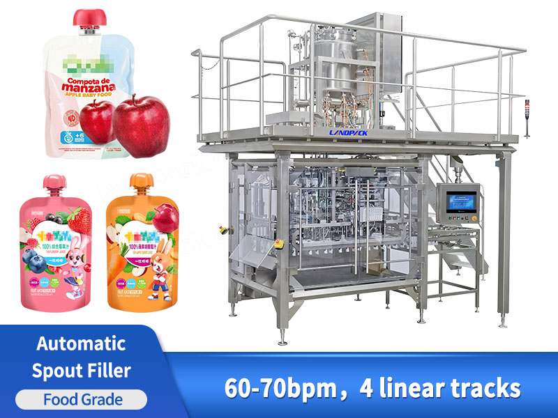 High Speed Spout Pouch Filling Capping Machine Juice Jam Sauce Filling Machine