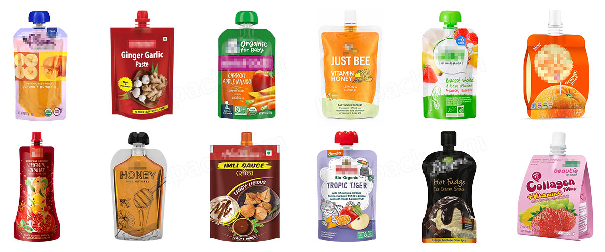 High Speed Spout Pouch Filling Capping Machine Juice Jam Sauce Filling Machine