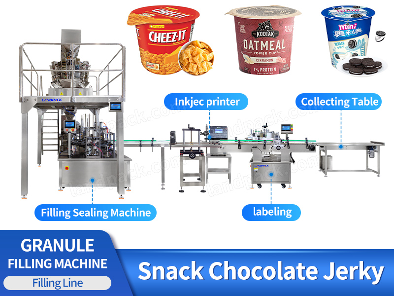 Rotary Cup Filling and Sealing Machine Snack Cup Filling Machine