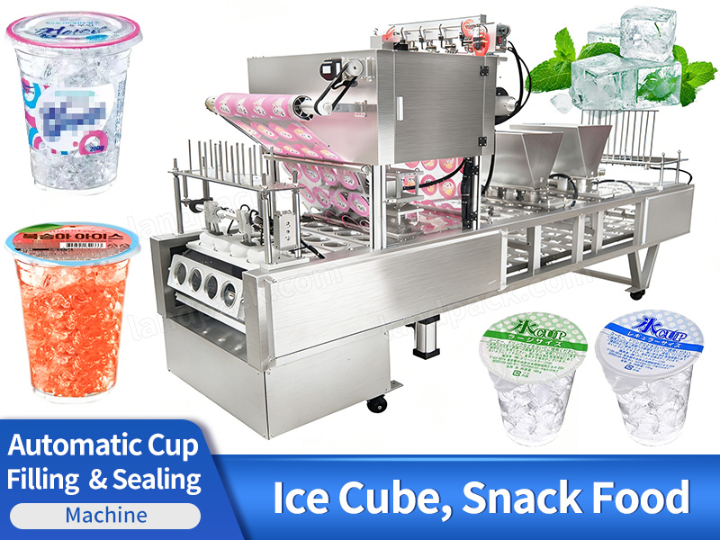 Ice Cube Cup Filling and Sealing Machine Plastic Cup Filling and Sealing Machine
