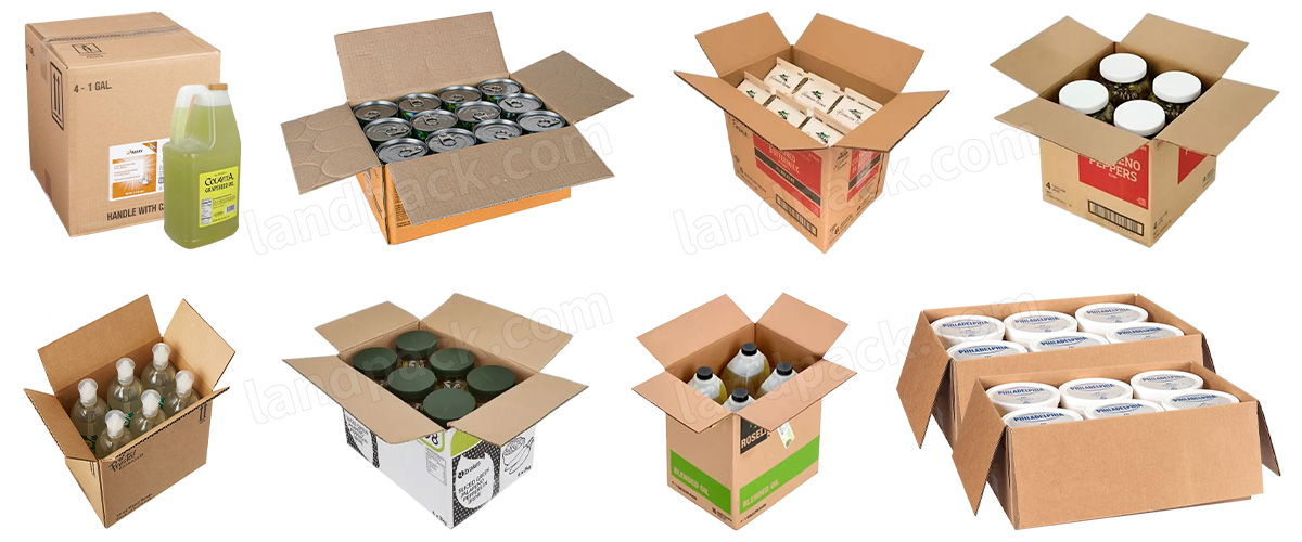 Automatic Cartoning Case Packaging System For Bottles Cans Jars Barrels