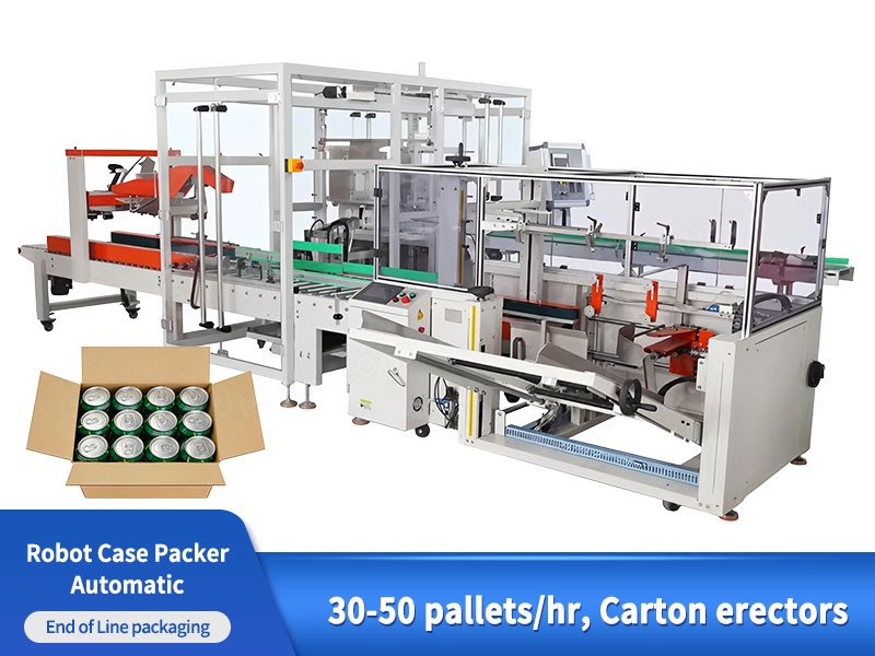 Case Packing Robot Automatic Grab Type Compact Shipping Case Erector and Packer