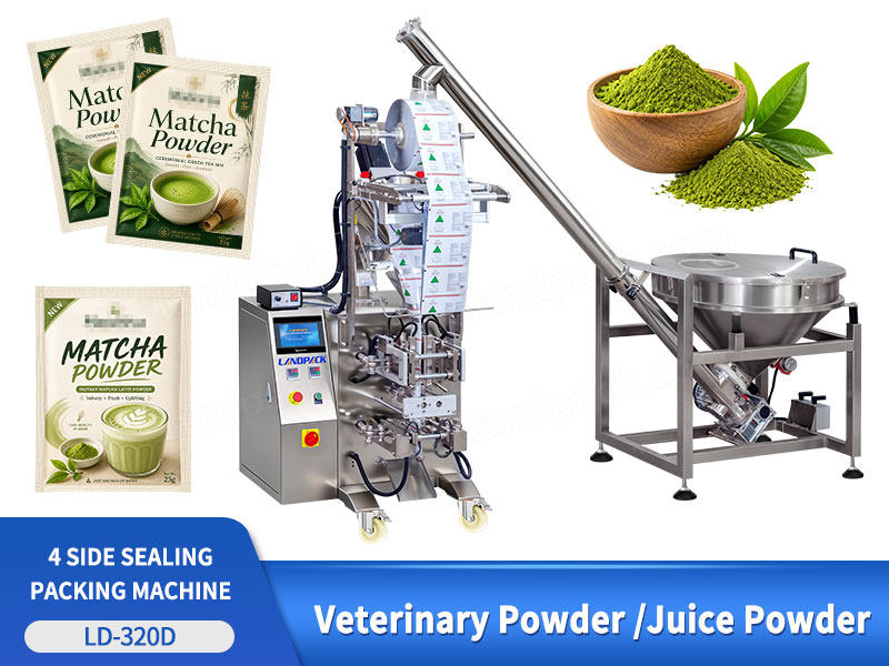 Automatic Tea Powder Packing Machine For 4 Sides Sealing Pouch