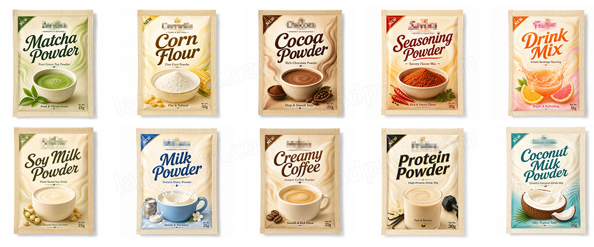 Automatic Tea Powder Packing Machine For 4 Sides Sealing Pouch
