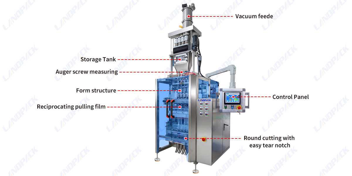 Tea Powder Packing Machines Matcha Powder Stick Sachet Packaging Machine