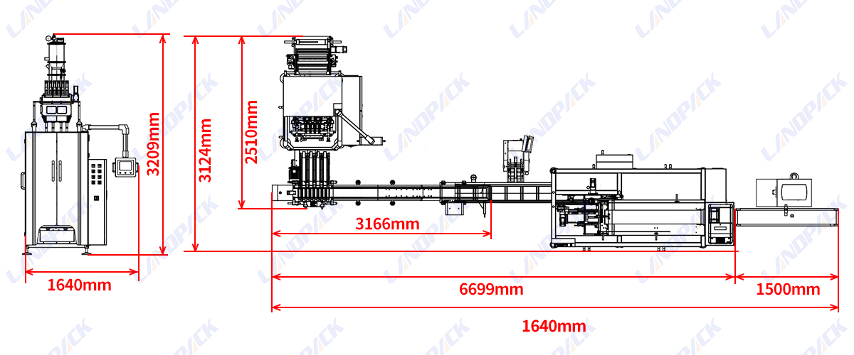 Automatic Instant Tea Powder Packing Machine Stick Counting Cartoning Line