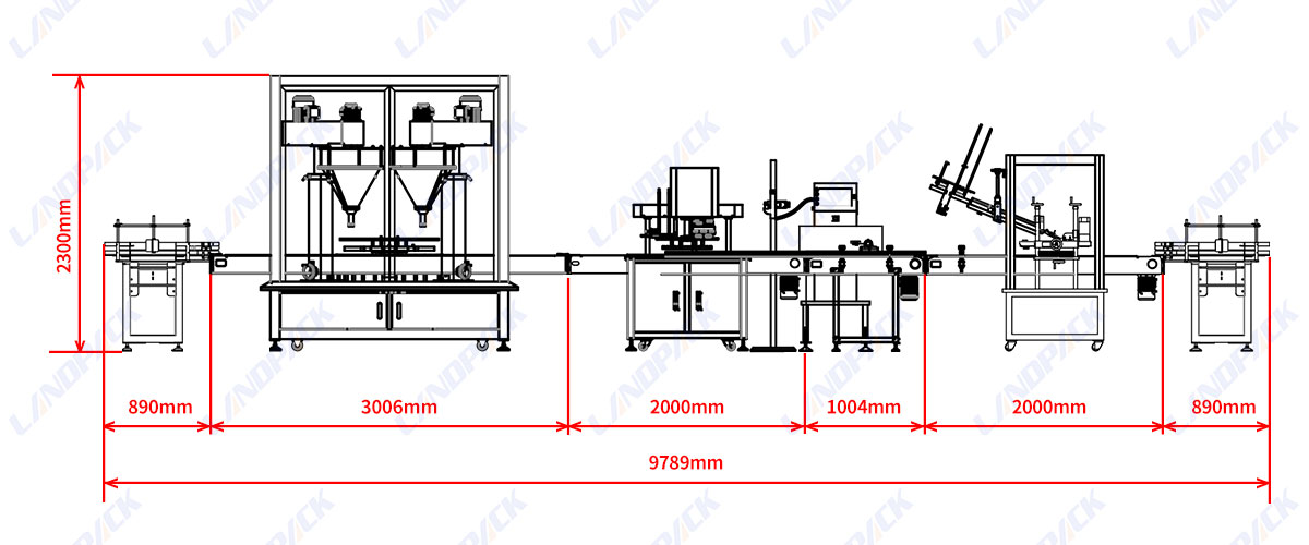 Automatic Matcha Powder Rotary Can Filling Seaming Line Machine