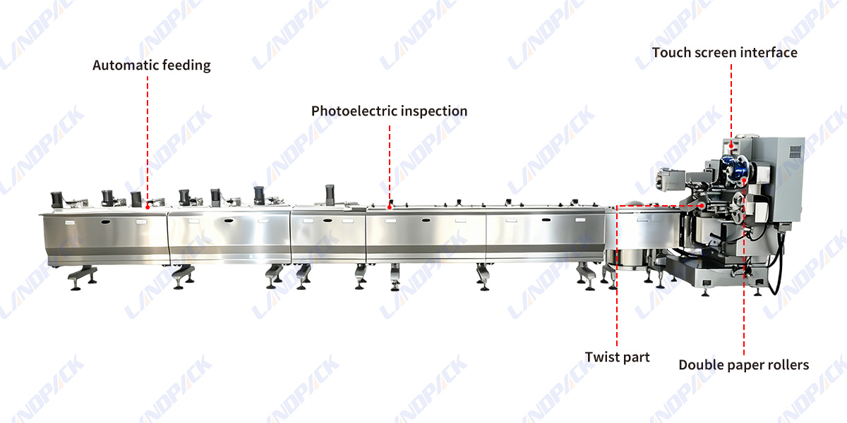 Automatic Candy Wrapping Machine Toffee Double Twist Candy Wrapping Machine
