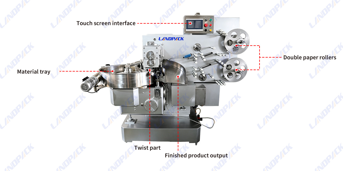 Candy Packing Machine Chocolate Toffee Double Twist wrapping machine