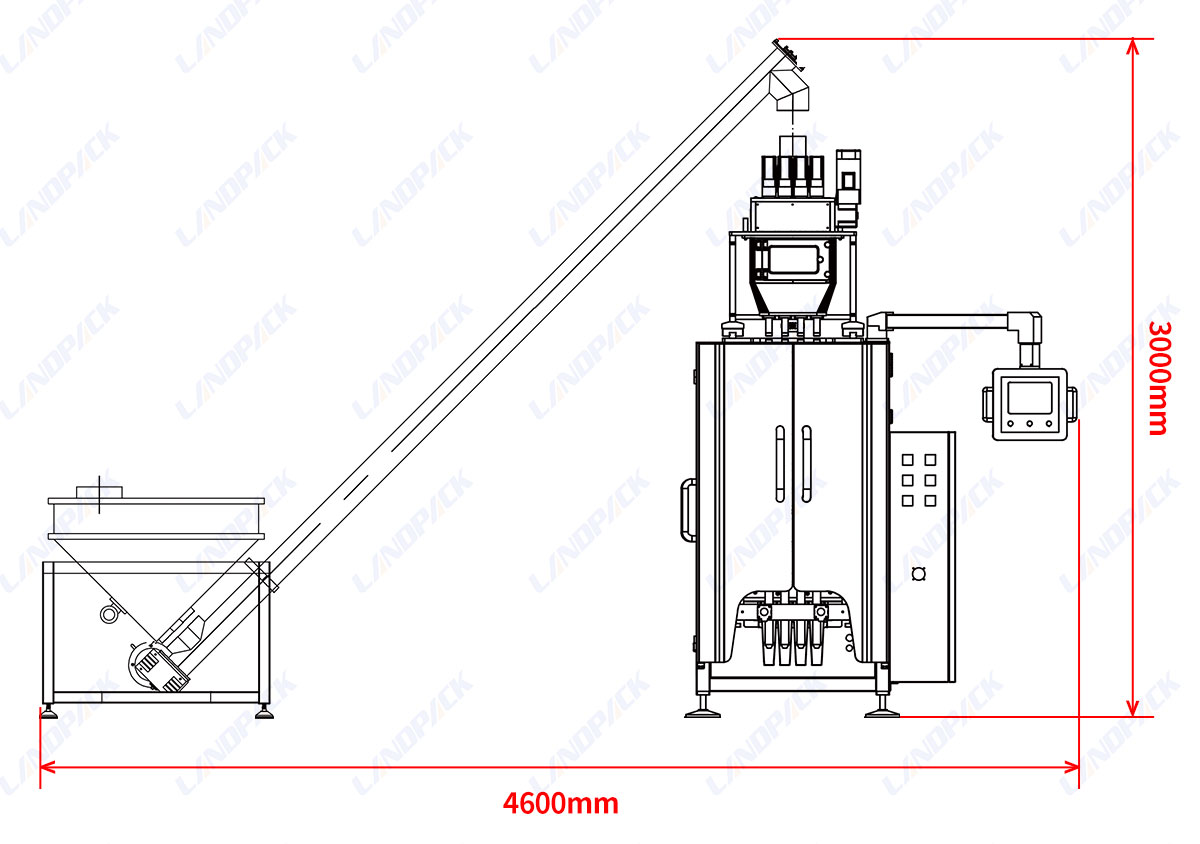 Automatic Mulit Lane Tea Powder Stick Packing Machine with Screw Conveyor