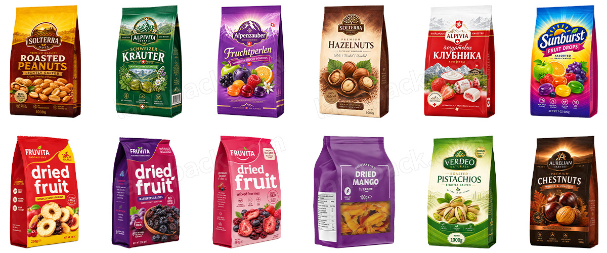 Automatic Candy Packing Machine Gusset Bag Vertical Pouch Packaging Machine