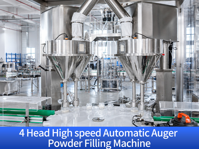 Automatic Spice Filling Machine Powder Bottle Filling Capping Sealing and Labeling Line