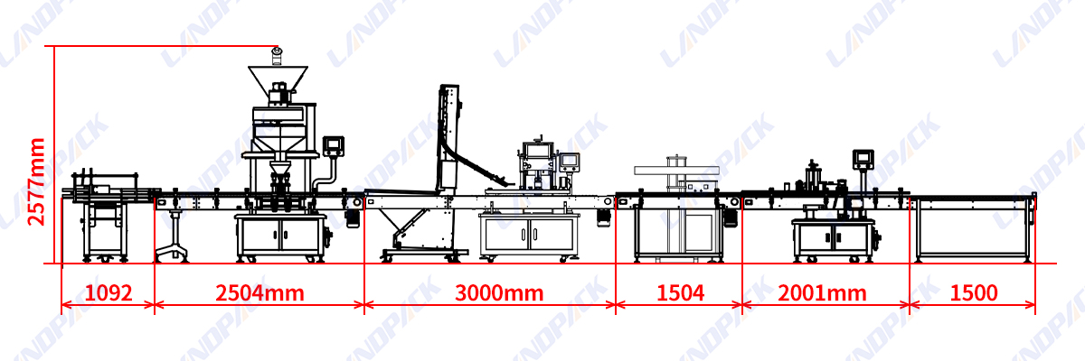 Automatic Salt Filling Machine Granule Filling Capping Labeling Machine Line