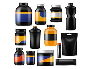 Various Powder Bottles Various Powder Bottles