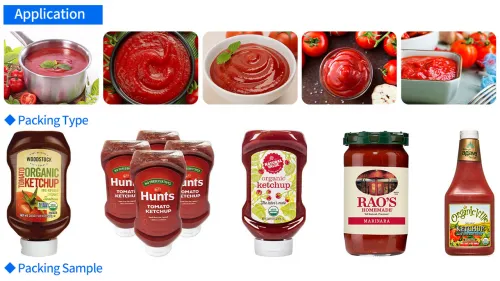 Fully Automatic Multi Head Ketchup Tomato Sauce Filling Capping Machine Line