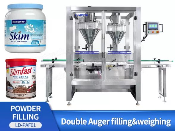 powder filling machine bottle