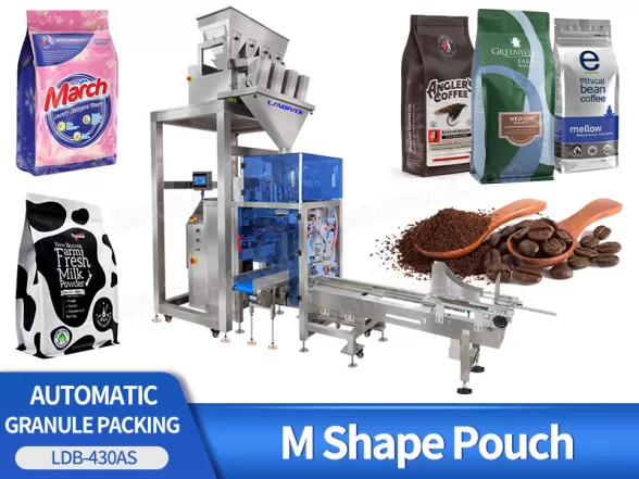 certified m shape pouch packing machine