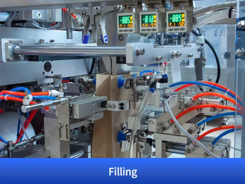m shape pouch packing machine